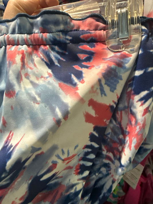 Ella Reversible Ruffle Top Red White Blue Tie Dye