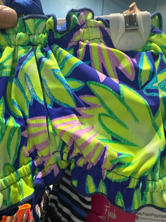 Ella Reversible Ruffle Top Neon Yellow Leafy