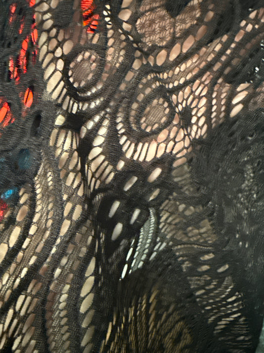 Ibiza Skirt Black Crochet Net