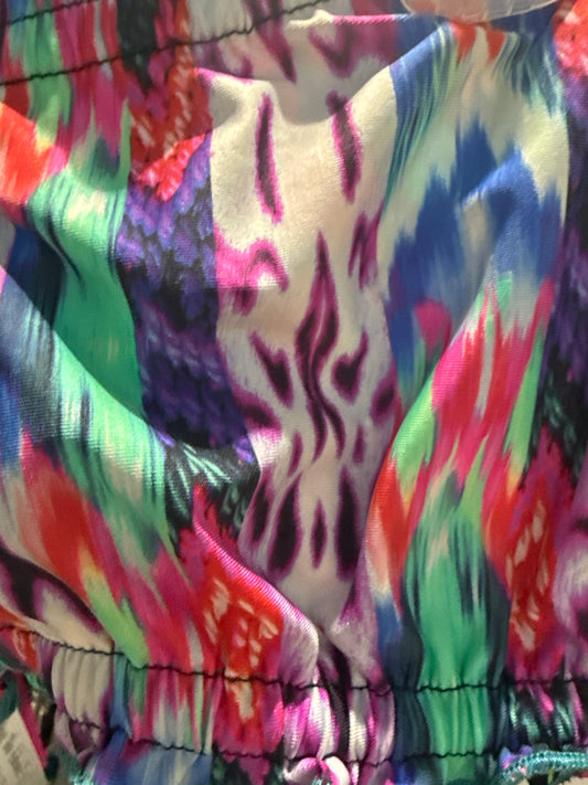 Ella Reversible Ruffle Top Purple Tribal