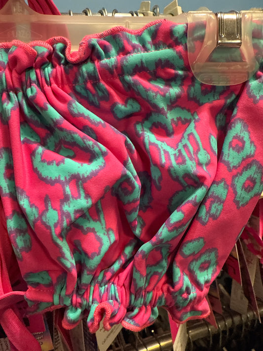 Ella Reversible Ruffle Top Pink Blue Bleeding Hearts