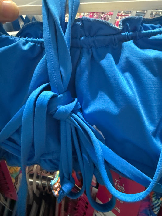 Ella Reversible Ruffle Top Pacific Blue