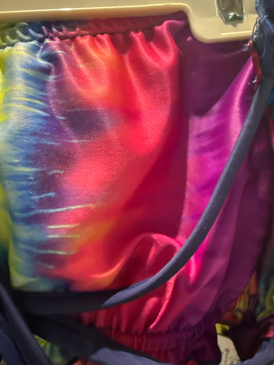 Ella Reversible Ruffle Top Violet Tie Dye