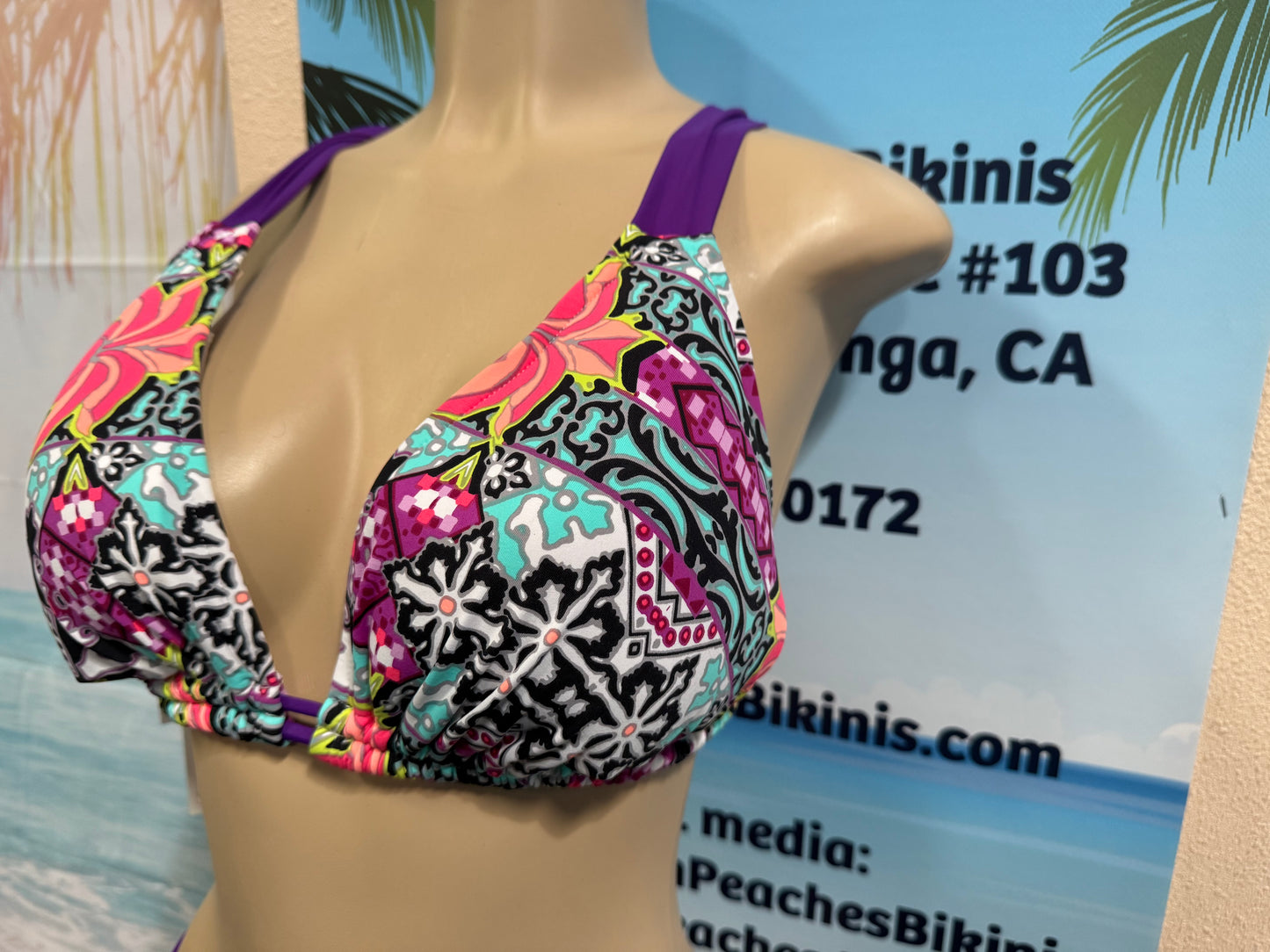 Lola Double String Bikini Top Tribal Island