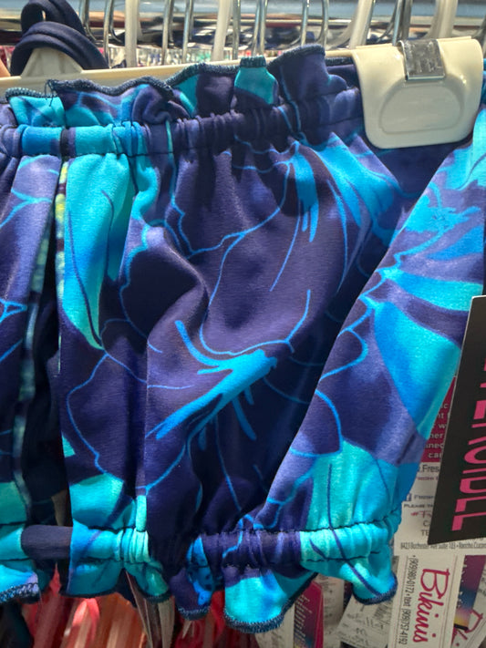 Ella Reversible Ruffle Top Blue Hawaii