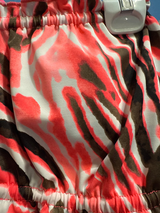 Ella Reversible Ruffle Top Brown Coral Zebra