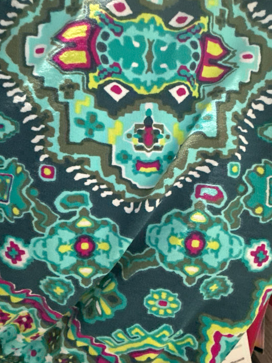 Ella Reversible Ruffle Top Green Mandala