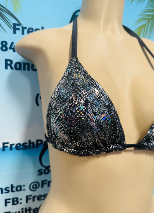 Lyla Triangle Top Black Rainbow Cobra