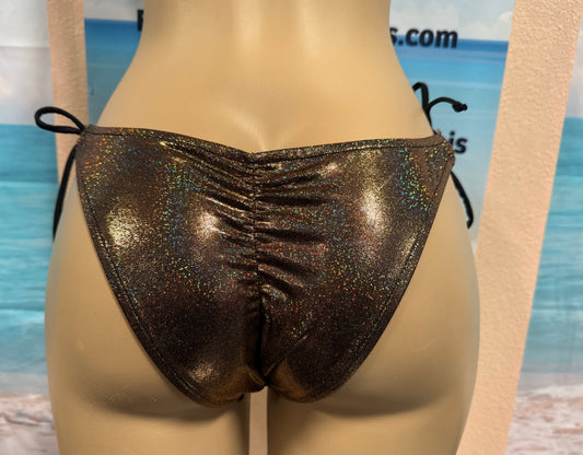 Cabo Tie Side Bottoms Gold Dust Metallic