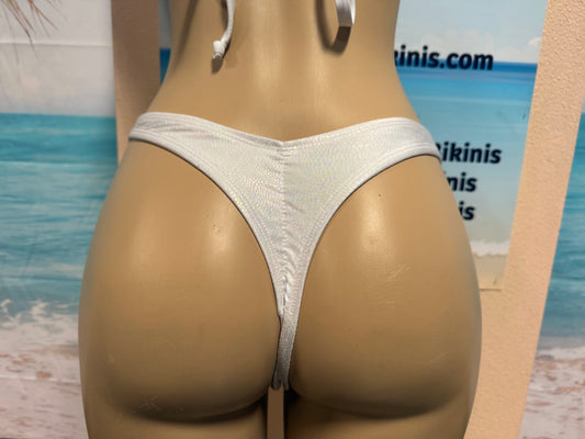 Thong Bottoms Pearl White Hologram