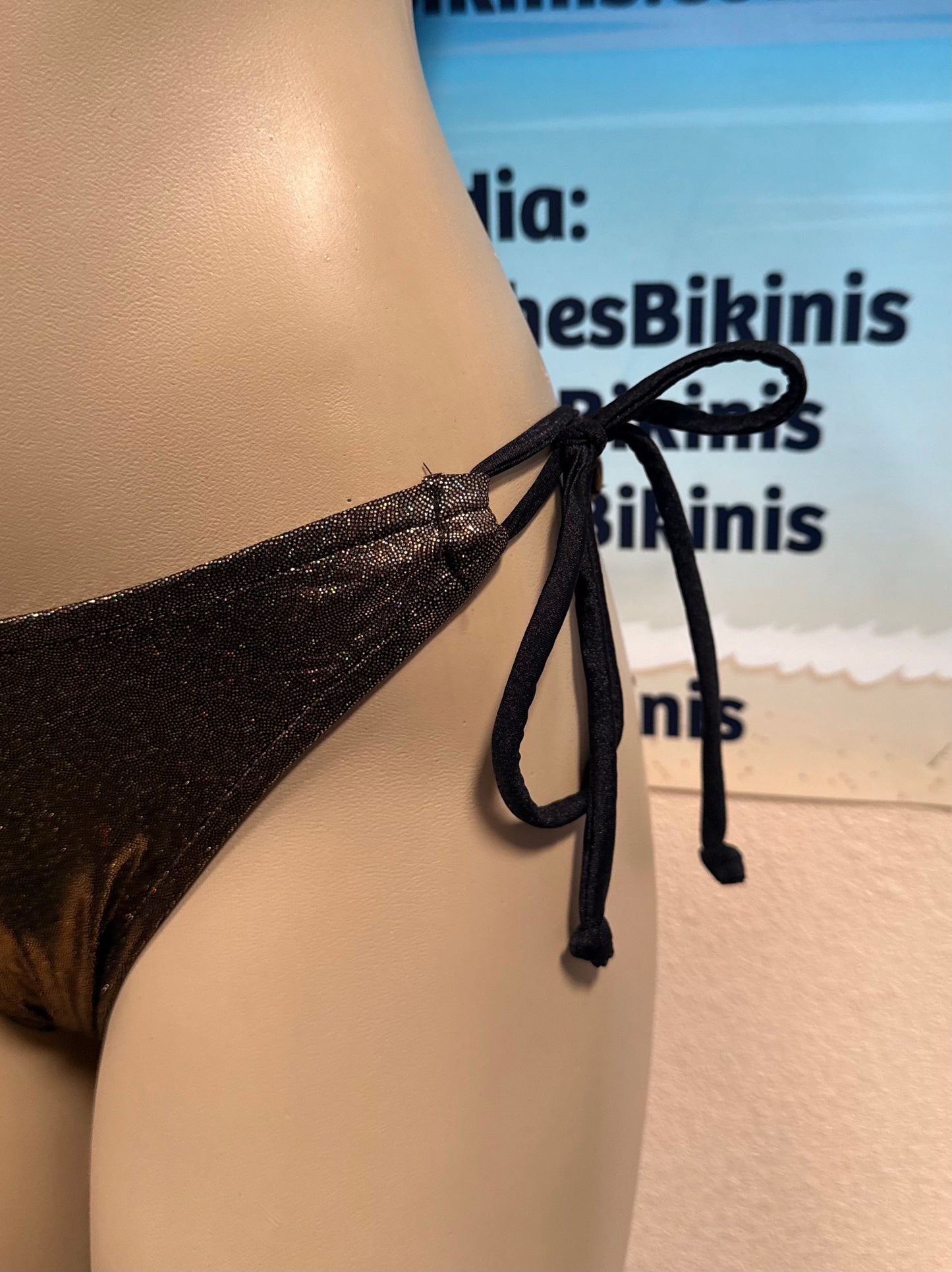 Cabo Tie Side Bottoms Gold Dust Metallic