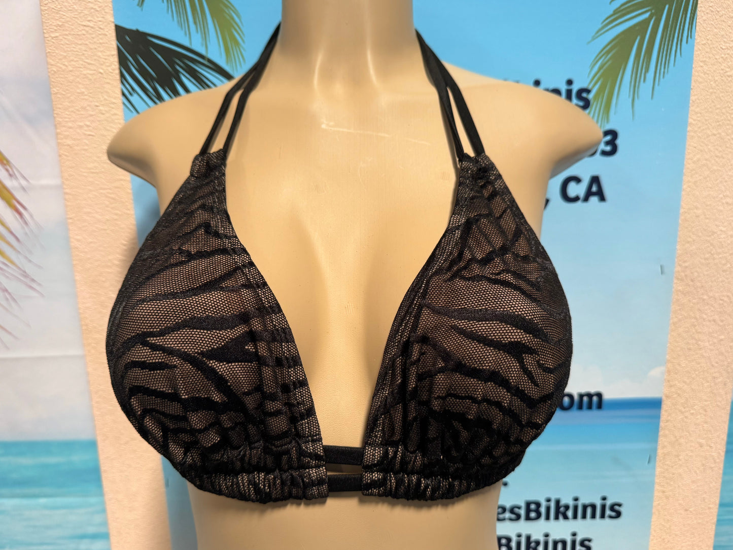 Lolita Double String Bikini Top Black Nakey