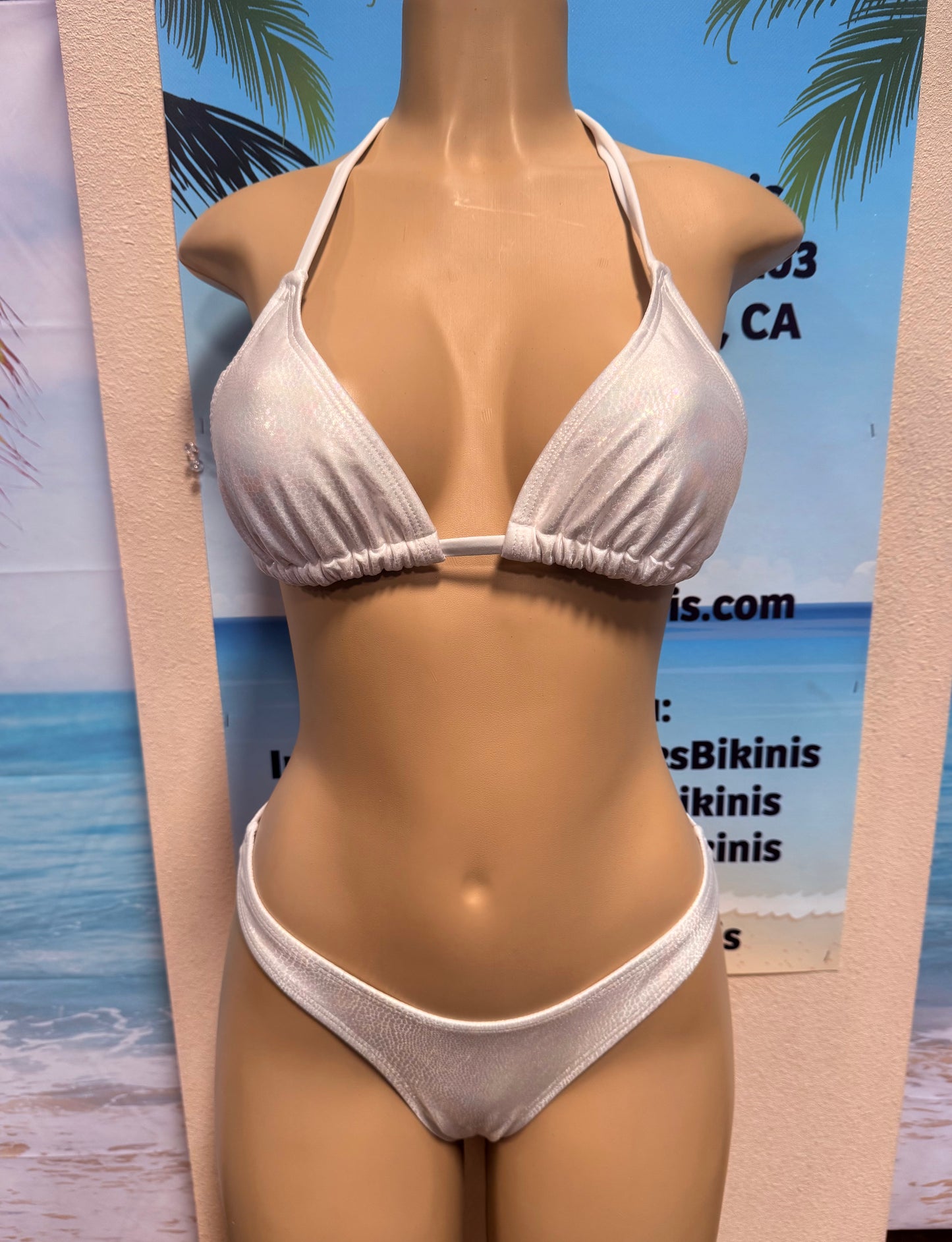 Thong Bottoms Pearl White Hologram