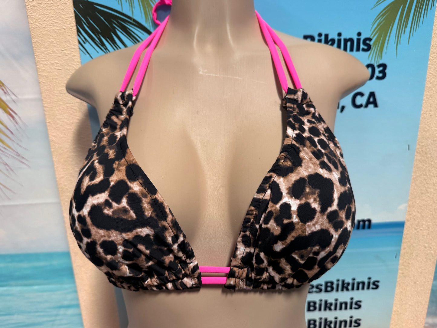 Lolita Double String Bikini Top Wild Cheetah