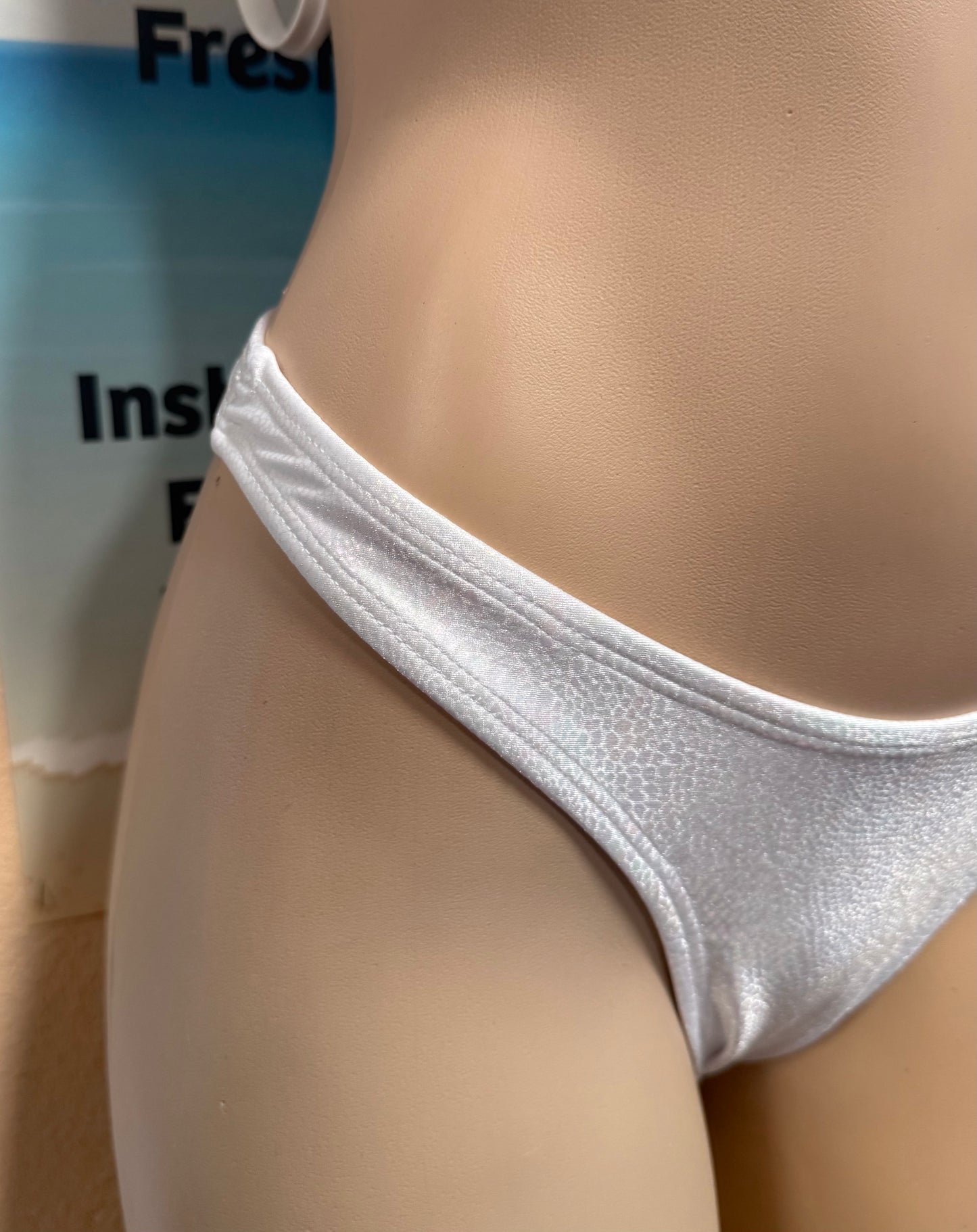 Thong Bottoms Pearl White Hologram