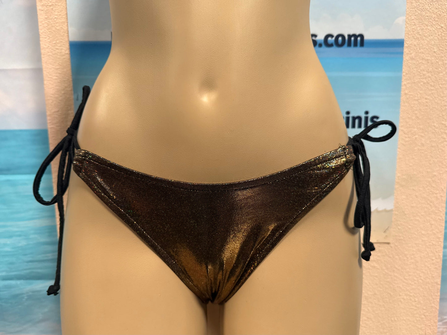 Cabo Tie Side Bottoms Gold Dust Metallic