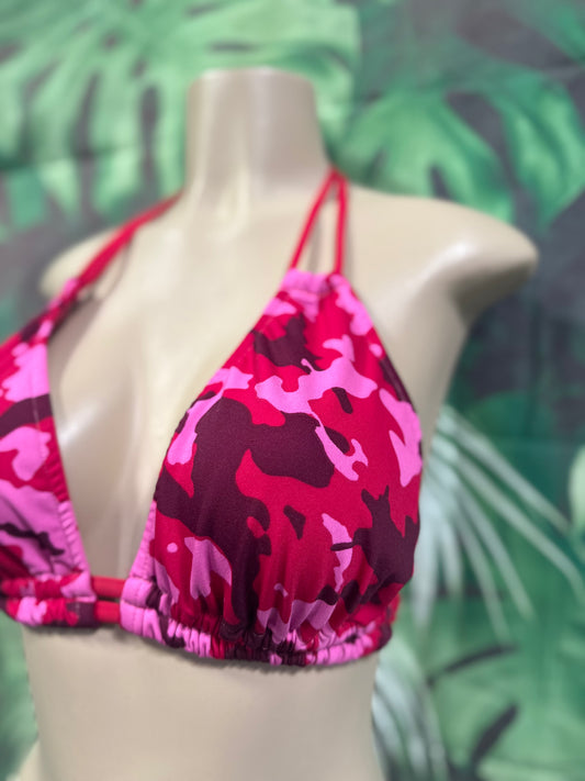 Lolita Double String Top Red Pink Camouflage
