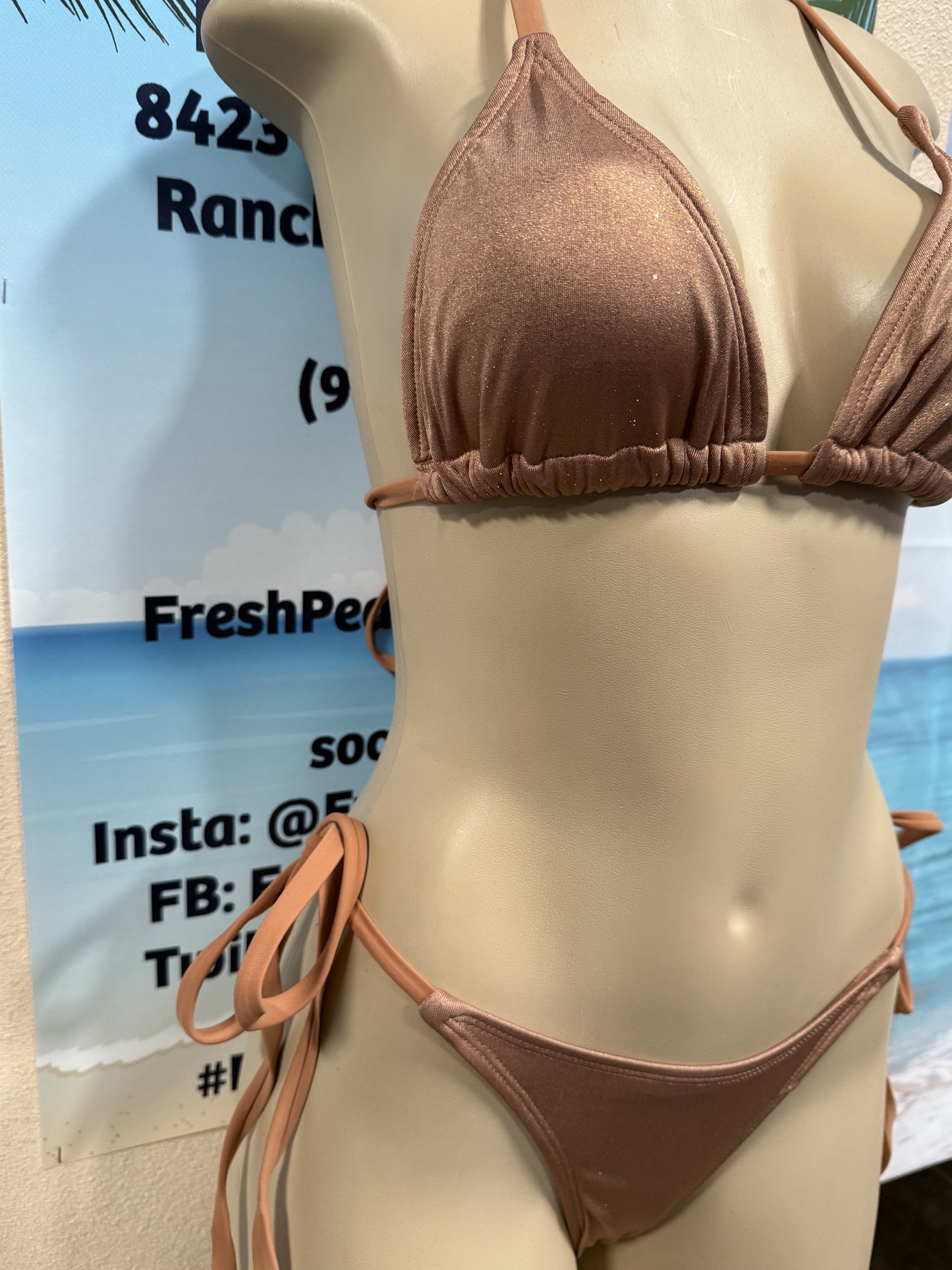 Islander Rio Tie Side Bottoms in Caramel Sparkle
