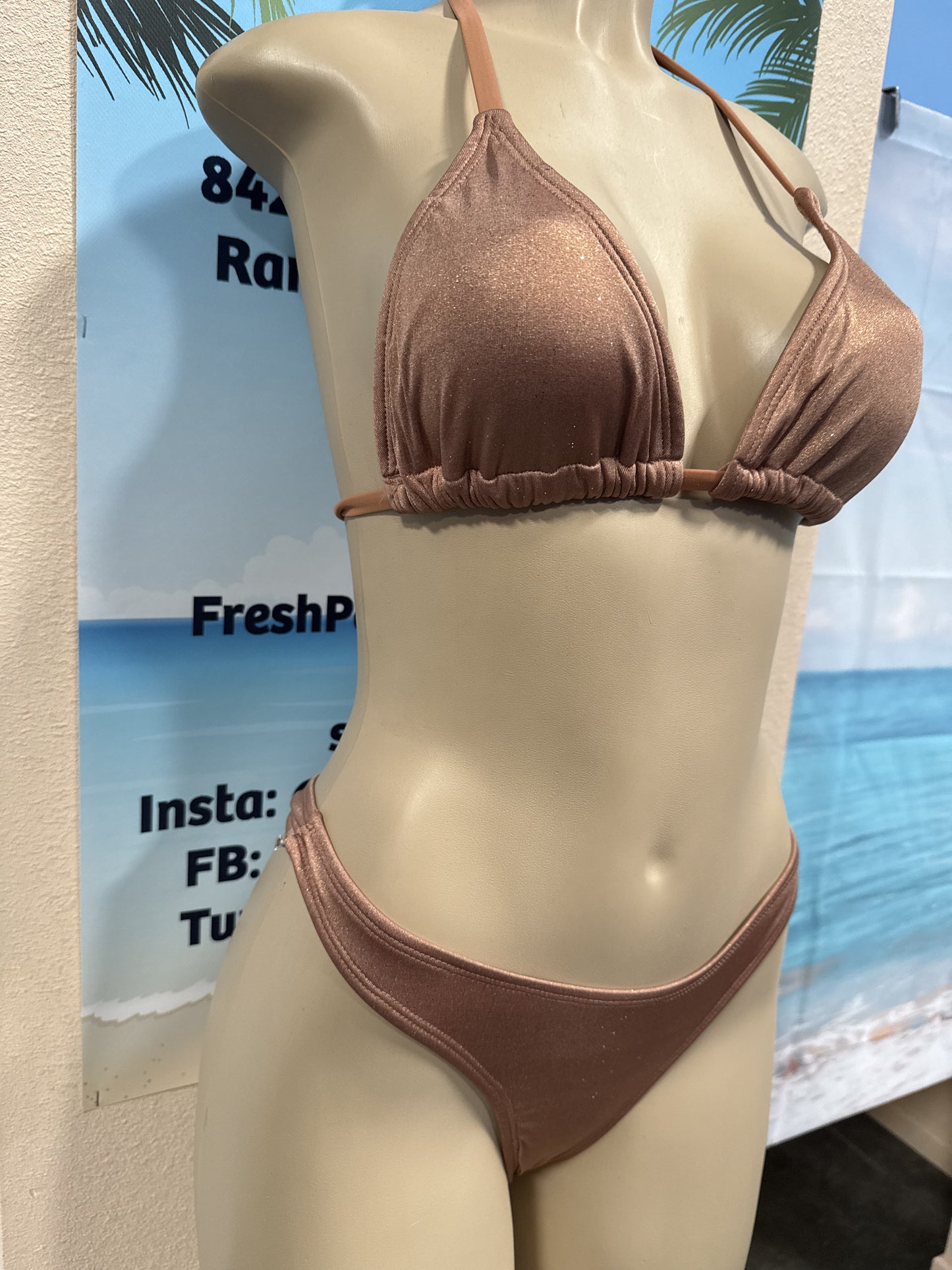 Thong Bottoms Caramel Sparkle