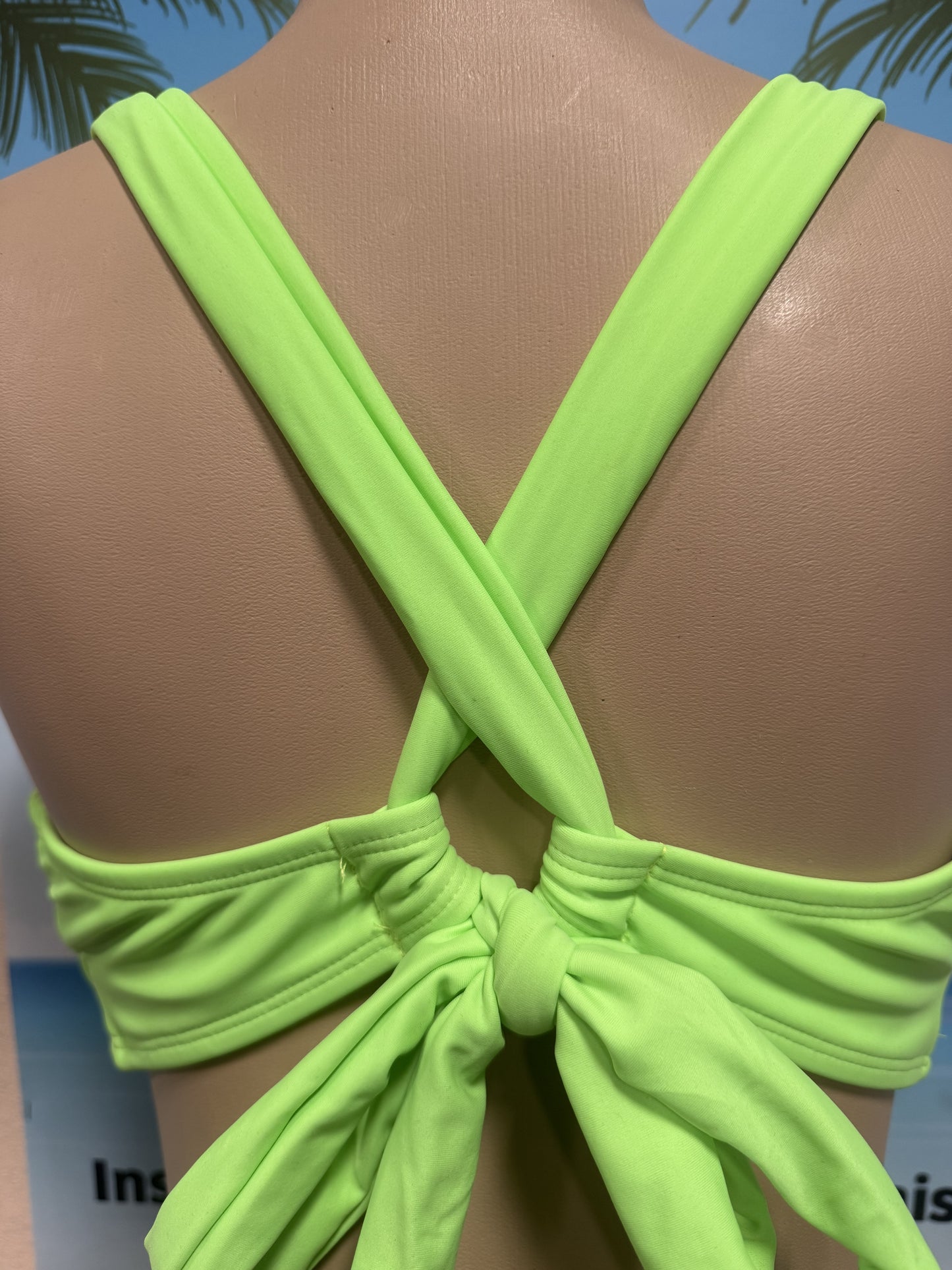 Lily Double String Top Neon Green