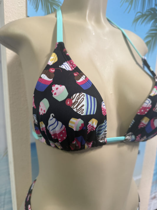 Lyla Triangle Top in Mint Cupcakes