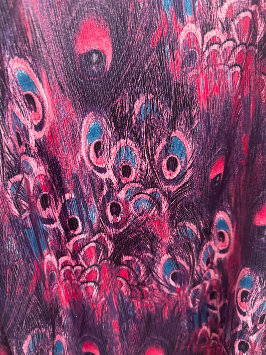 Ella Reversible Ruffle Top Pink Purple Peacock