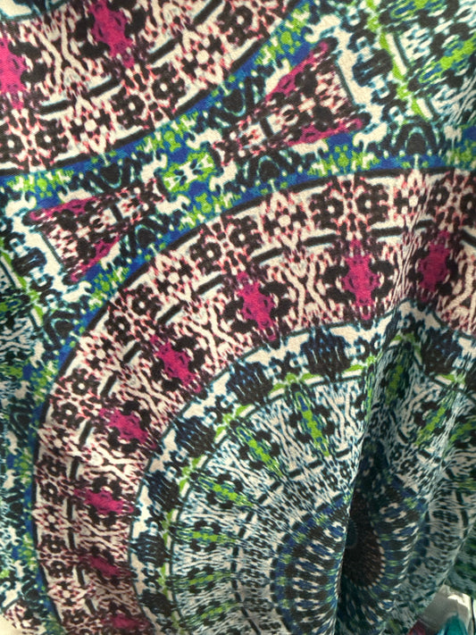 Ella Reversible Ruffle Top Blue Pink Mandala