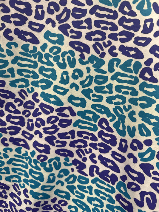 Ella Reversible Ruffle Top Purple Teal Leopard