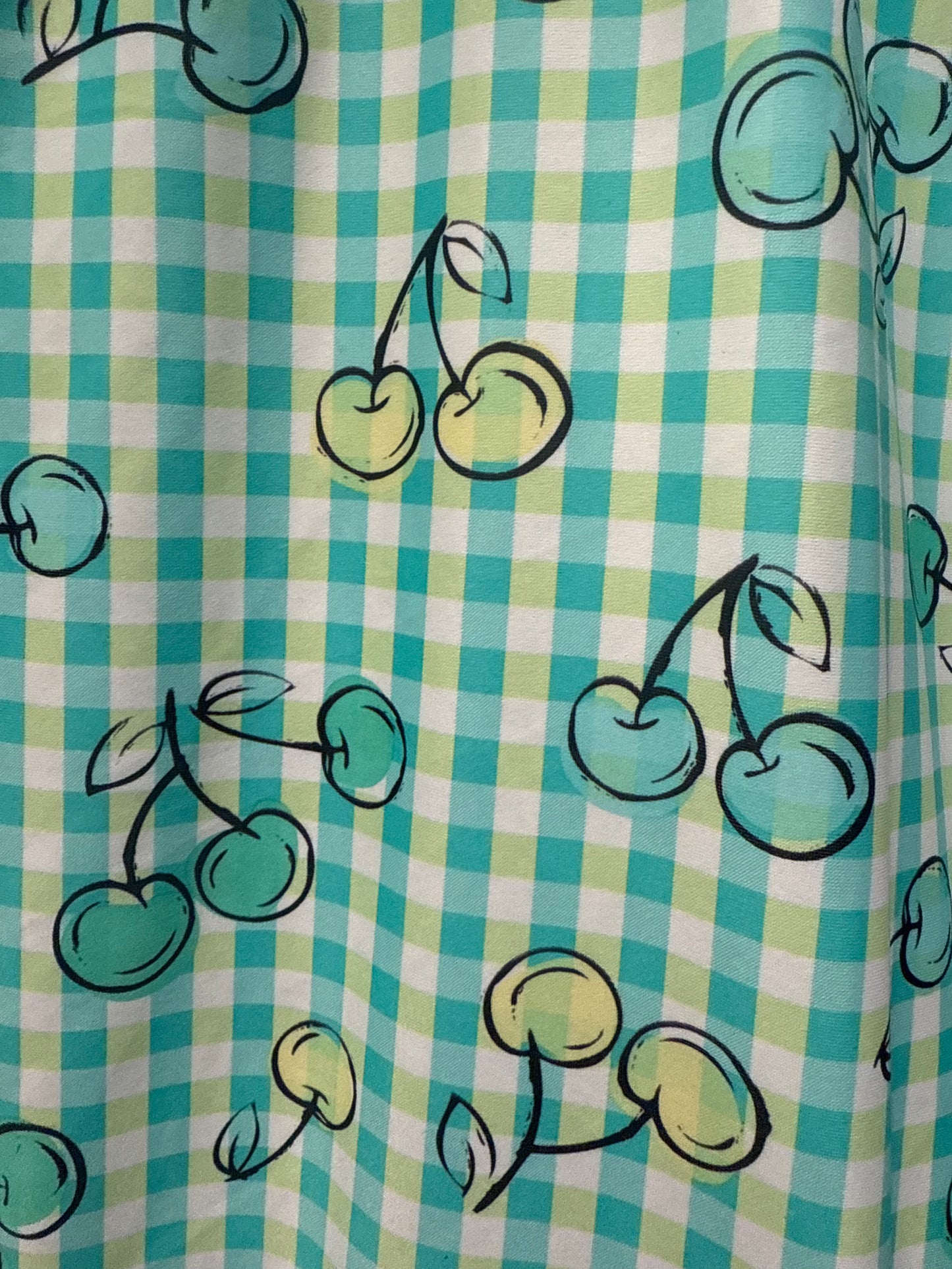 Ella Reversible Ruffle Top in Gingham Cherries