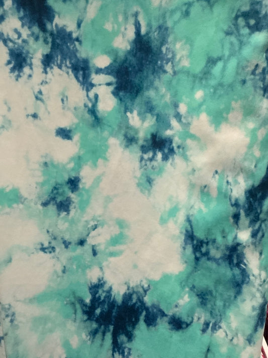 Ella Reversible Ruffle Top Blue Aqua Tie Dye