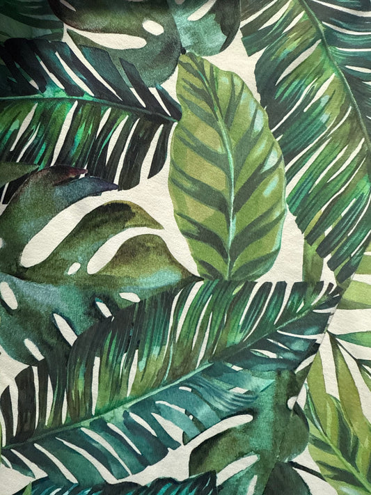 Ella Reversible Ruffle Top Green White Leafy