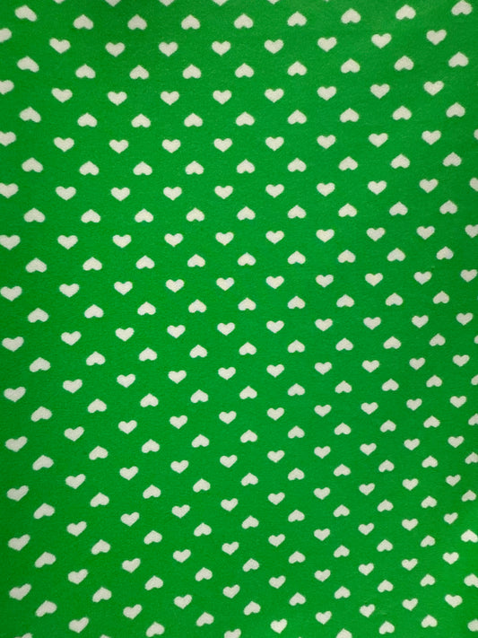 Ella Reversible Ruffle Top Green White Hearts