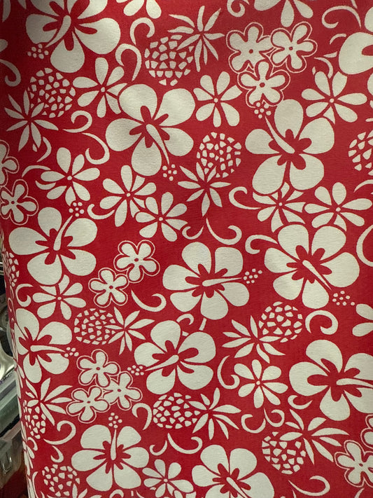 Ella Reversible Ruffle Top Red White Hawaiian