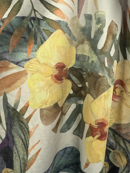 Ella Reversible Ruffle Top Soft Yellow Tropical