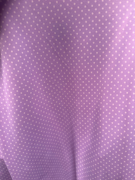 Ella Reversible Ruffle Top Lavender Dots