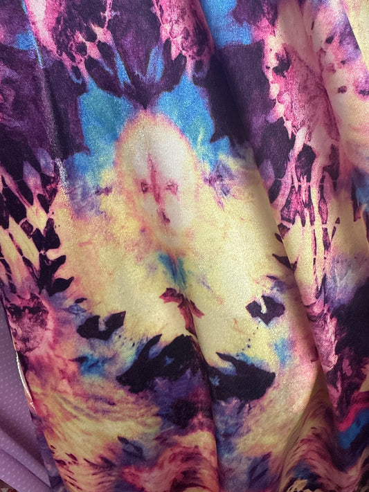 Ella Reversible Ruffle Top Plum Tie Dye