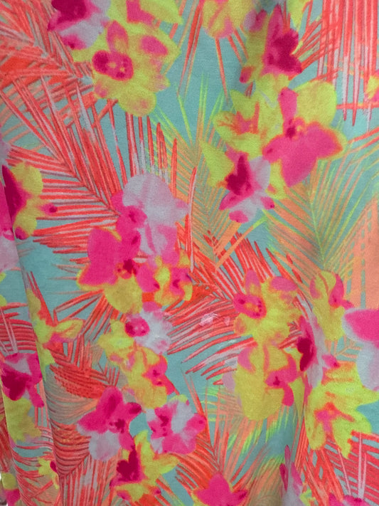 Ella Reversible Ruffle Top Neon Yellow Tropical