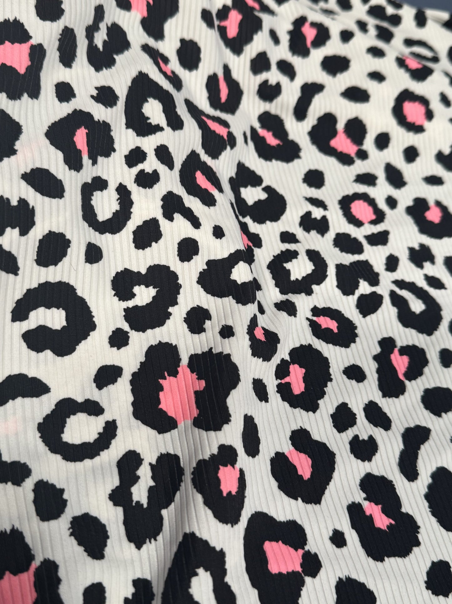Cabo Tie Side Bottoms White Leopard Ribbed