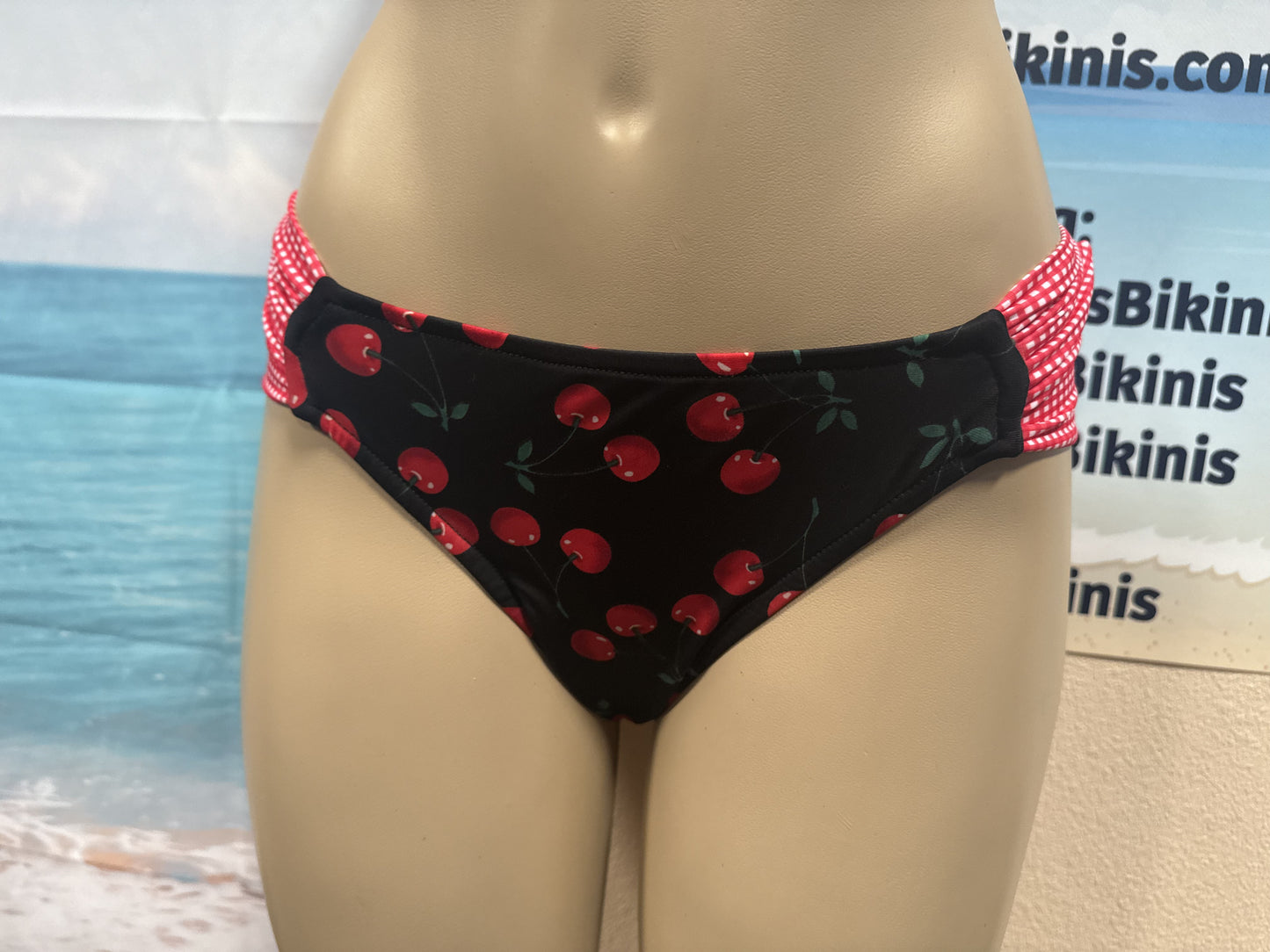 Paradise Bikini Bottoms Black Cherry