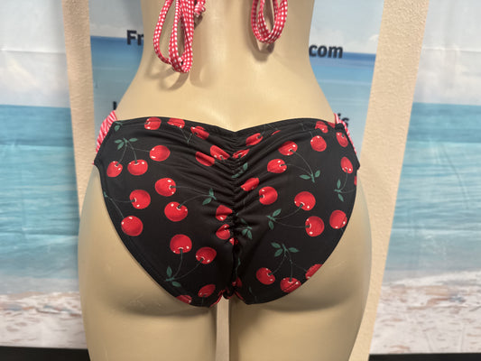 Paradise Bikini Bottoms Black Cherry