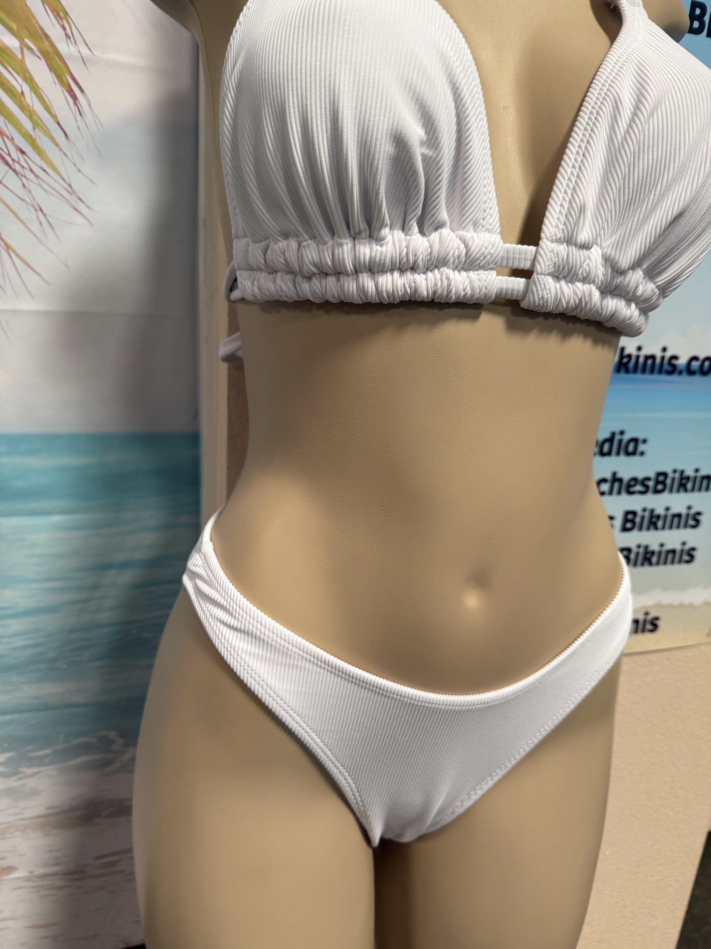 Cali Bottoms White Ribbed