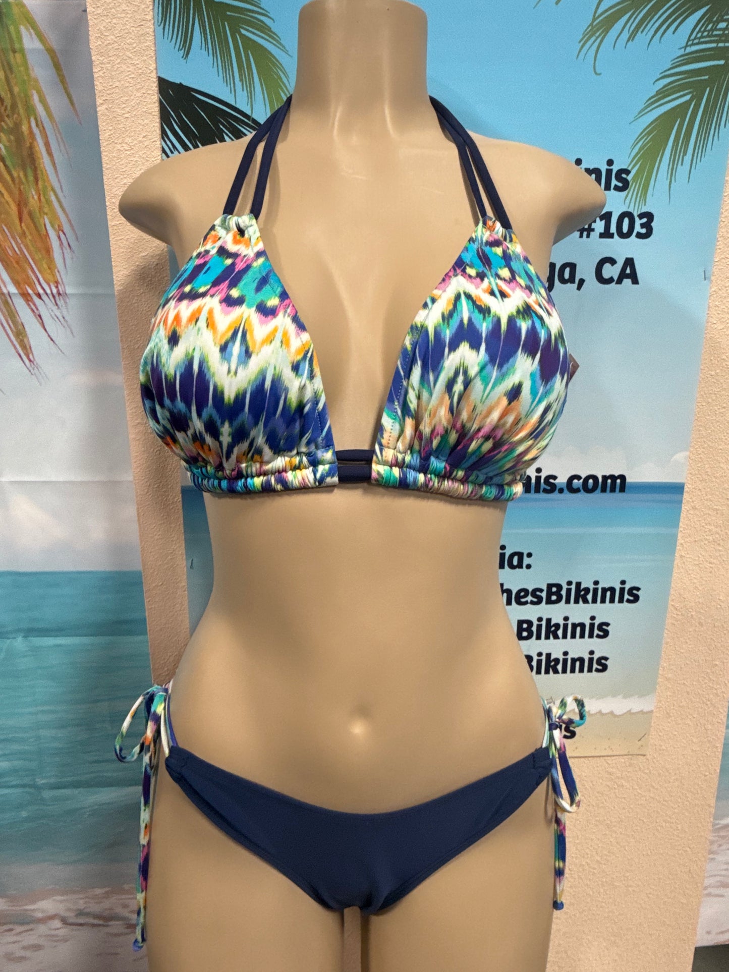 Lolita Double String Top Watercolor Chevron