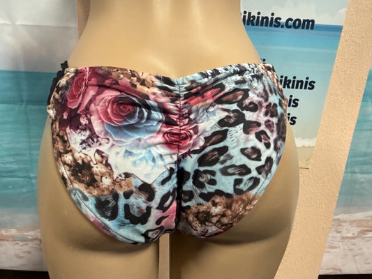 Paradise Bikini Bottoms Floral Leopard