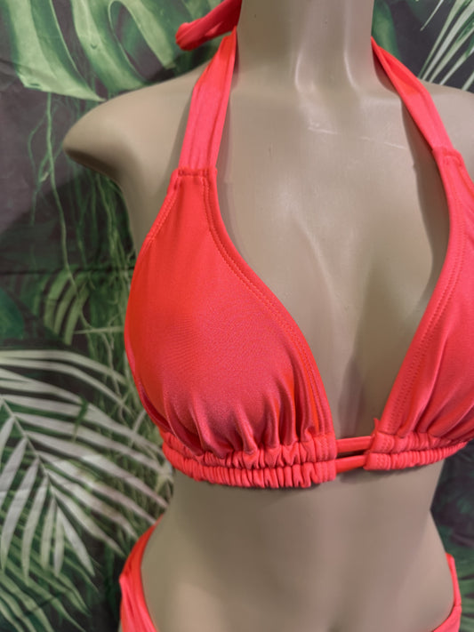 Lola Double String Bikini Top Goddess Tangerine