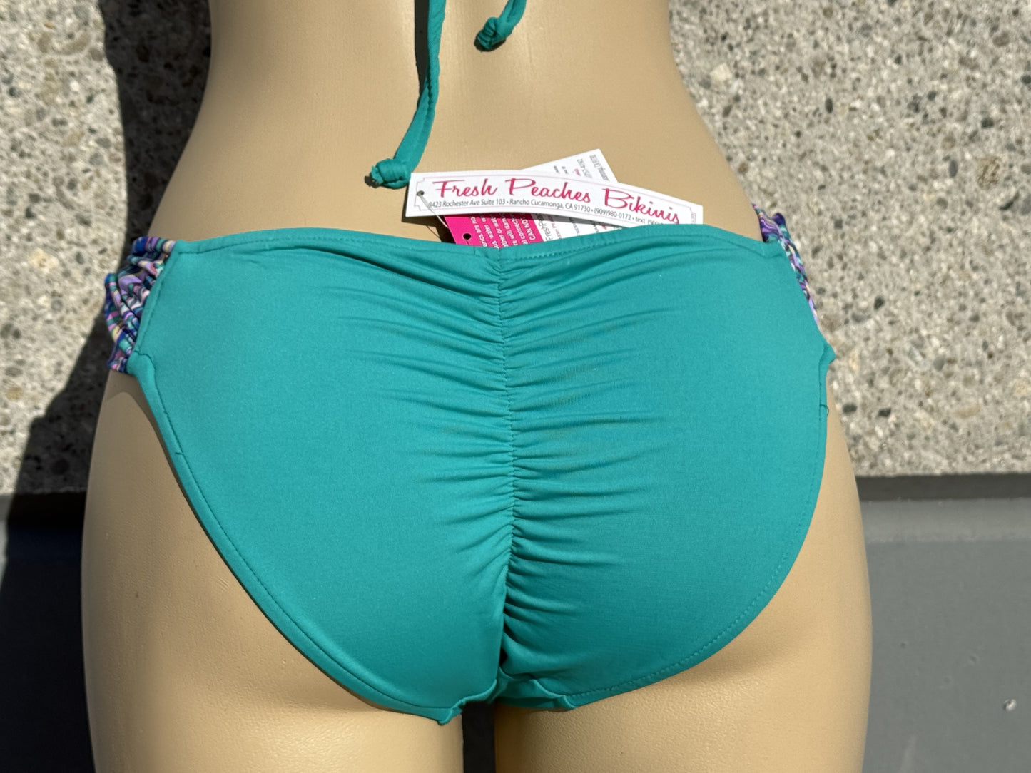 Paradise Bikini Bottoms Purple Teal Paisley