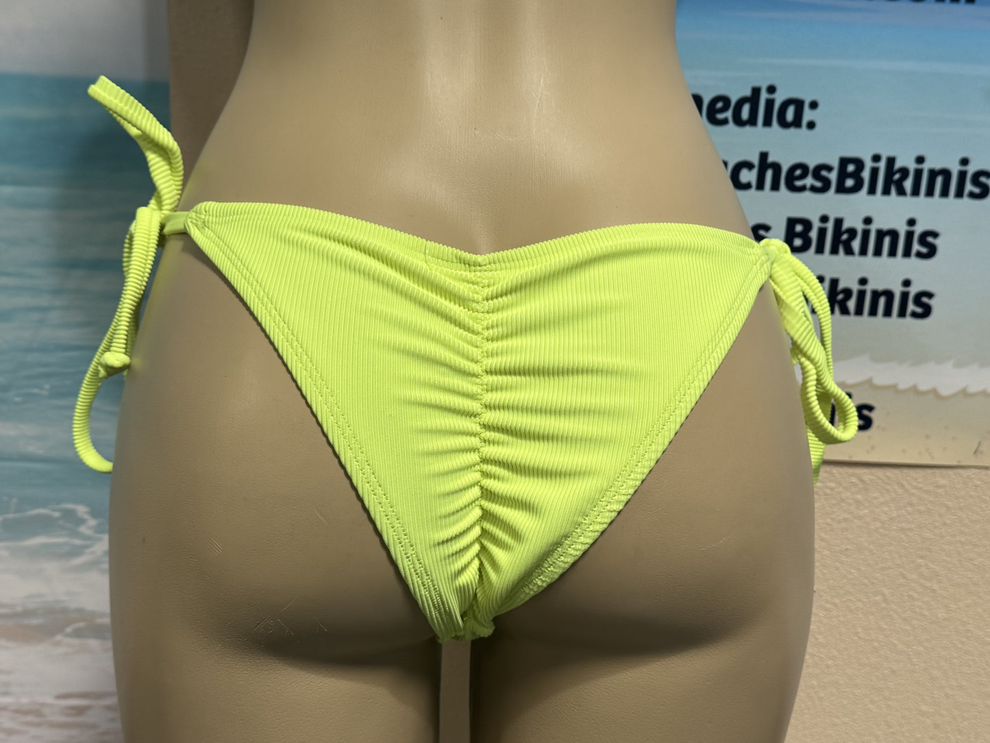 Huntington Bottoms Neon Yellow Ribbed
