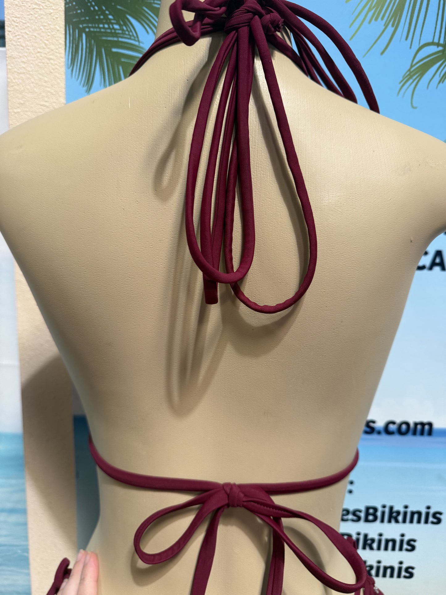 Layla Triangle Top Olive and Wine Tropical