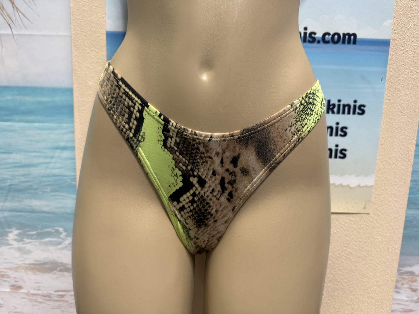 Thong Bottoms in Amazon Snakeskin