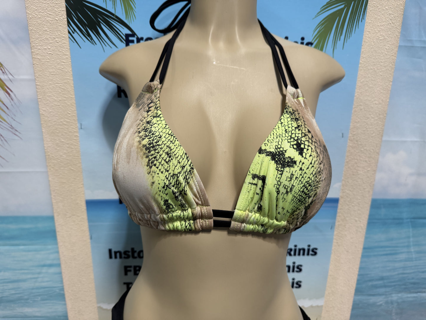 Lolita Double String Top in Amazon Snakeskin