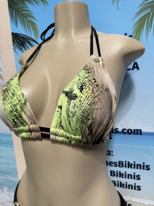 Lolita Double String Top in Amazon Snakeskin